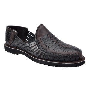 Men's Handmade Quality Leather Mexican Slip-On Huarache Closed-Toe Sandals 1417
